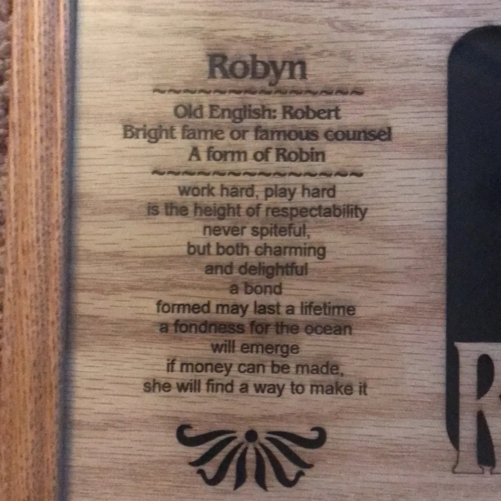 Robyn name meaning photo frame NWT